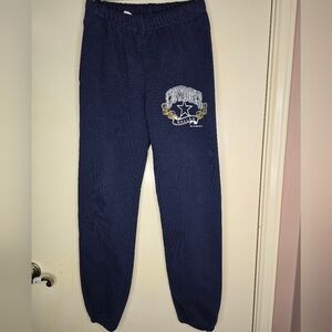Vintage Rare Nutmeg Mills NFL Dallas Single Stitch Cowboys Warm Up Pants Size S